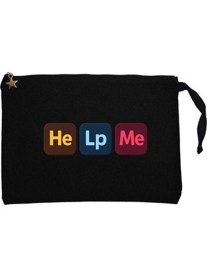 Z zepplin Designer Help Me Siyah Clutch Astarlı Cüzdan / El Çantası