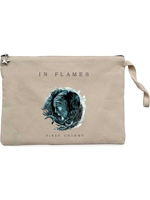 Z zepplin In Flames Siren Charms Krem Clutch Astarlı Cüzdan / El Çantası