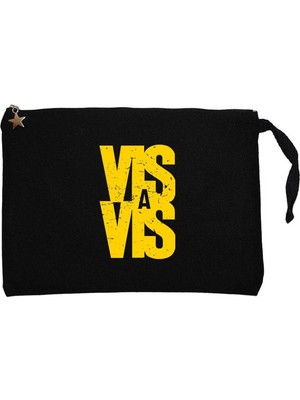Z zepplin Vis A Vis Logo Siyah Clutch Astarlı Cüzdan / El Çantası