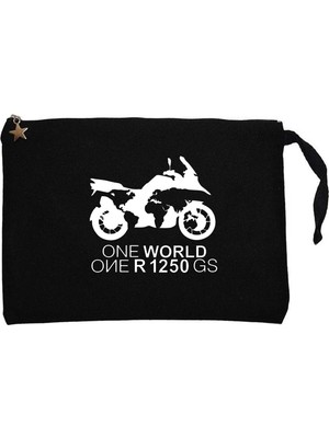 Z zepplin One World 1250GS White Siyah Clutch Astarlı Cüzdan / El Çantası