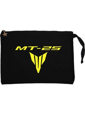 Z zepplin Yamaha mt 25 Logo Siyah Clutch Astarlı Cüzdan / El Çantası