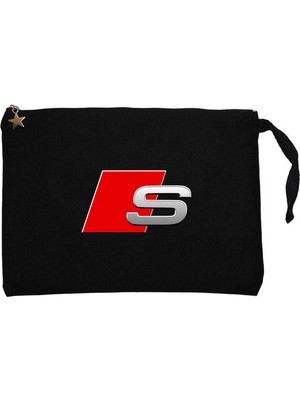 Z zepplin Audi S Line Logo Siyah Clutch Astarlı Cüzdan / El Çantası