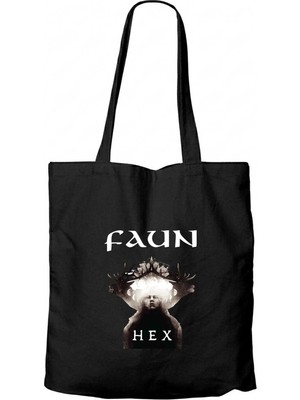 Z zepplin Faun Hex Siyah Fermuarlı Bez Çanta Gabardin