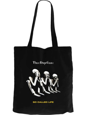 Z zepplin Three Days Grace So Called Siyah Fermuarlı Bez Çanta Gabardin