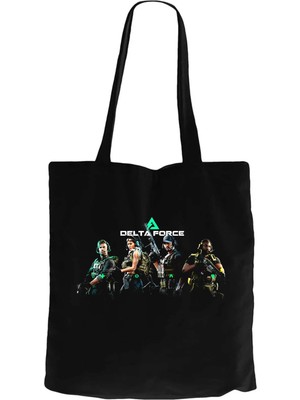 Z zepplin Delta Force Team Siyah Fermuarlı Bez Çanta Gabardin