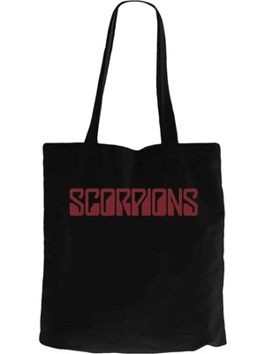 Z zepplin Scorpions Tex Red Siyah Fermuarlı Bez Çanta Gabardin