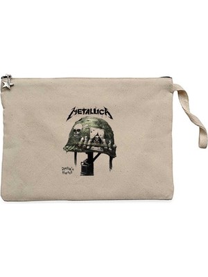 Z zepplin Metallica Diposab E Heroes Krem Clutch Astarlı Cüzdan / El Çantası
