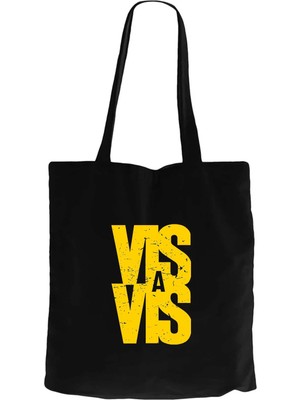 Z zepplin Vis A Vis Logo Siyah Fermuarlı Bez Çanta Gabardin