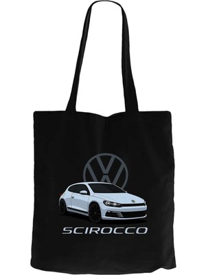 Z zepplin Volkswagen Scirocco Siyah Fermuarlı Bez Çanta Gabardin