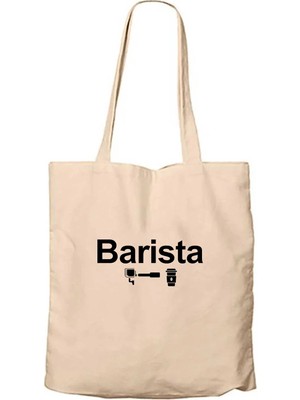 Z zepplin Barista Krem Fermuarlı Bez Çanta Gabardin