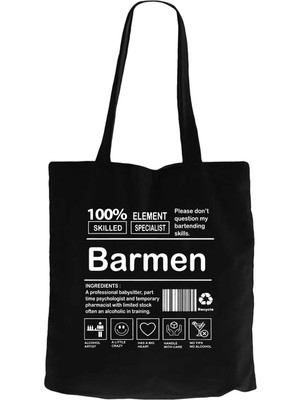 Z zepplin Barmen Siyah Fermuarlı Bez Çanta Gabardin