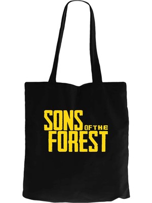 Z zepplin Sons Of The Forest Siyah Fermuarlı Bez Çanta Gabardin