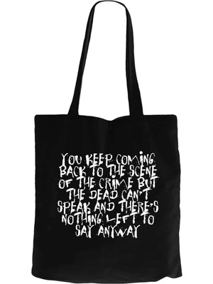 Z zepplin Three Days Grace One-X Tex Siyah Fermuarlı Bez Çanta Gabardin