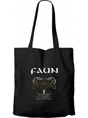 Z zepplin Faun Pagan Siyah Fermuarlı Bez Çanta Gabardin