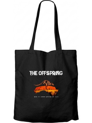 Z zepplin The Offspring Raw & Down Siyah Fermuarlı Bez Çanta Gabardin