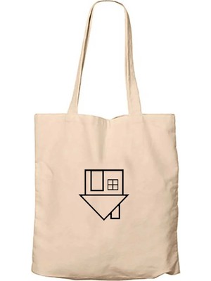 Z zepplin The Neighbourhood Logo Krem Fermuarlı Bez Çanta Gabardin