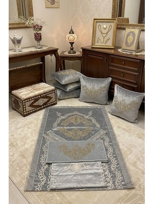Mabelme Store Nişan Seccade Takımı Fransız Dantelli 4 Parça Seccade Seti Söz Nişan Seti Seccade Takımı