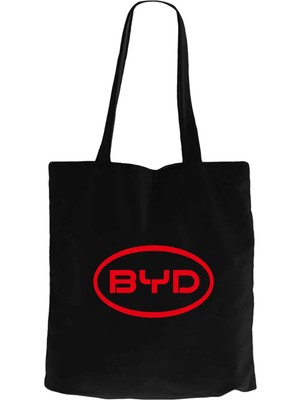 Z zepplin Byd Logo Siyah Fermuarlı Bez Çanta Gabardin