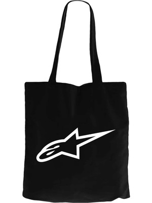 Z zepplin Alpinestars White Logo Siyah Fermuarlı Bez Çanta Gabardin
