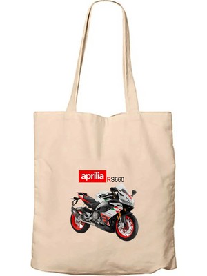 Z zepplin Aprilia RS660 Krem Fermuarlı Bez Çanta Gabardin