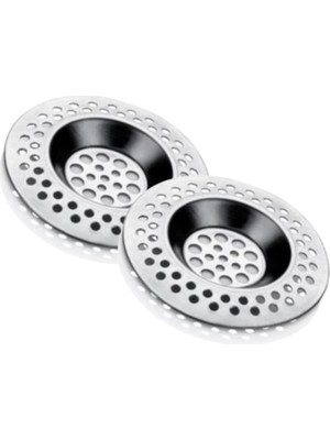 SBN - Store Prime Lavabo Süzgeci Evye Süzgeç 2'li Set 8 cm Pratik Mutfak Aleti Banyo/küvet Delikleri Gider Temizliği Uzun Ömürlü Metalik Süzgeç