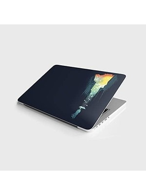 SBN - Store Prime Laptop Notebook Pc Kaplama Etiketi Kuşlar ve Adam