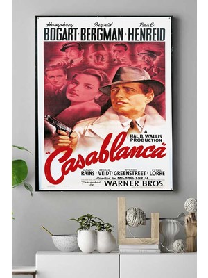 (PSTER15492) Casablanca-Kazablanka Film Afişi Kanvas Tablo 21 x 30