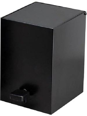 Pedallı Kare Çöp Kovası 3 Lt Siyah 262X245X180 mm Kovası Tek Ebat BA4055 033 Al6-Al6