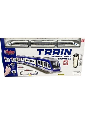 Oyuncak LE-2805Y-2 Kumandalı 49PCS Işıklı 264CM Hızlı Tren Seti