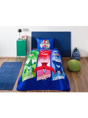 Taç Pj Masks Power Up Standart Pamuk-Polyester Nevresim Takımı, Çok Renkli, Tek Kişilik