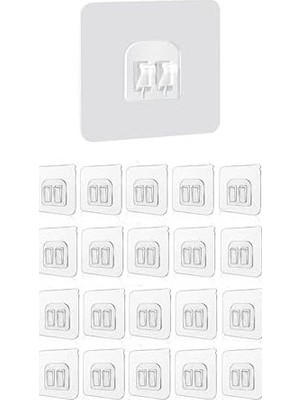 SBN - Store 1. Ürün Başlığı:  20'li Çiftli Banyo Köşe Rafı Yedek (60X60MM) - 20 Parça Ekonomik Paket Güçlü Raf Tutucu Seti