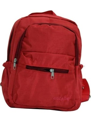 Die Grup Tahticmer Escape Okul Sırt Çantası Ilkokul Çanta 4 Adet Bölmeli Su Geçirmez Unisex 28X35X12 cm (Kırmızı)