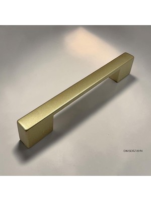 5 Adet Nergis Mat Altın Dolap Kulpu – 4 Delikli Çift Ölçülü Metal Mobilya Kulpu (96–128/160–192/224–256 Mm) (96-128MM)