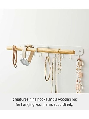 SBN - Store Home -Mounted Accessory Holder Takı Rafı, Çelik, Beyaz, Tek Beden