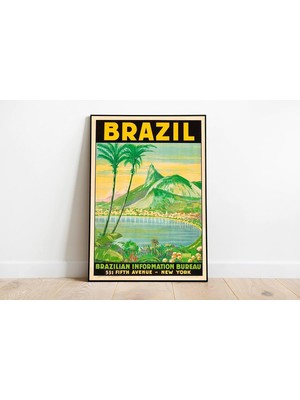 Brezilya Vintage Sanatsal Poster 50X70CM