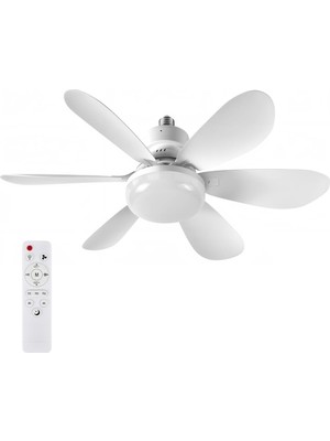 Aydınlatmalı Tavan Vantilatörü, 3 Renk Işık Modu ve 3 Kademe Hız Ayarı, Ayarlanabilir Parlaklık, Uzaktan Kumandalı, Zamanlayıcılı Kapanma, 52 cm Genişlik, Ev Ofis Bahçe Balkon Için Tavan Vantilatörü