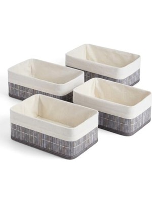 Die Grup Bambu Detaylı Çok Amaçlı Saklama Kutusu, 25X15X8 cm