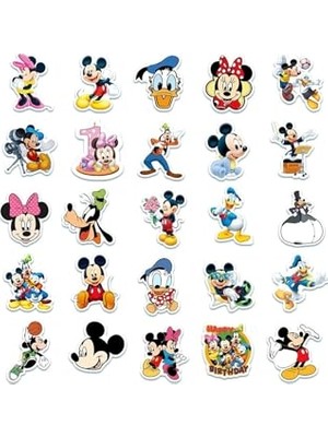 Die Grup Pembe Minnie Mouse Miki Fare Laptop Notebook Tablet Sticker Seti