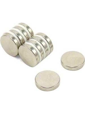 Dünya Magnet 5 Adet 15MM x 3mm Yuvarlak Süper Güçlü Neodyum Mıknatıs