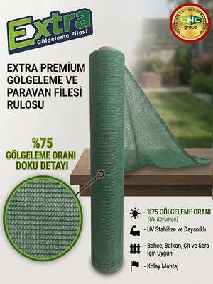 Die Grup Yeşil Extra Gölgeleme Filesi%75 Gölgeleme - 65 Gr/m2-1 Mt. x 10 mt