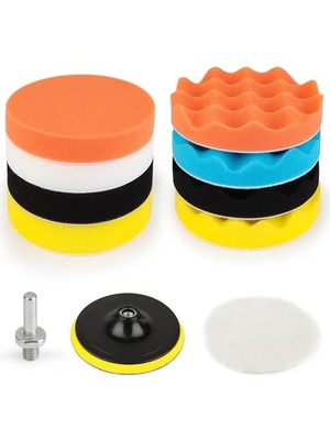 Die Grup Telvesse Pasta Cila Polisaj Parlatma Pedi Seti 115MM 11 Parça Oto Parlatıcı Pedleri Otomotiv Parlatma