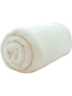 Die Grup Bundera Nomi Bebek Battaniyesi Yeni Doğan Bebek Beşik Puset Kundak Peluş Battaniye 100X120 cm (Beyaz)