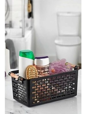 Die Grup Siyah Plastik Organizer Sepet, Çok Amaçlı Kullanım Için Kapaklı
