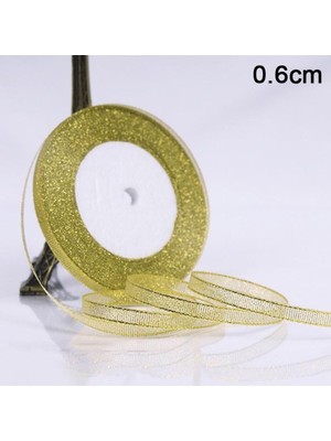 Deniz Party Store 6 mm Gold Altın Simli Kurdele 23 Metre (25 Yarda)