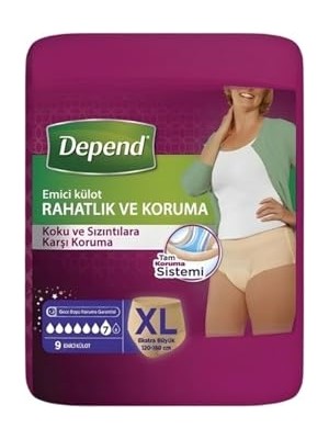 Die Grup Emici Külot Kadın Extra Büyük 9 Lu