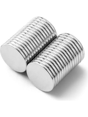 Dünya Magnet Yuvarlak Neodyum Mıknatıs (10 mm x 1 Mm), Güçlü Magnet, 10 Adet