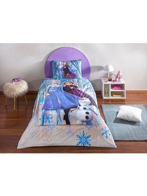 Die Grup Disney Frozen Winter Tek Kişilik Pamuk Nevresim Takımı