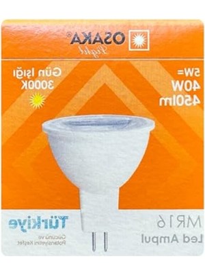 Die Grup LED Ampul, 5W (40W Eşdeğeri), Sarı Işık (3000K), G4 Duylu, MR16          [enerji Sınıfı A]