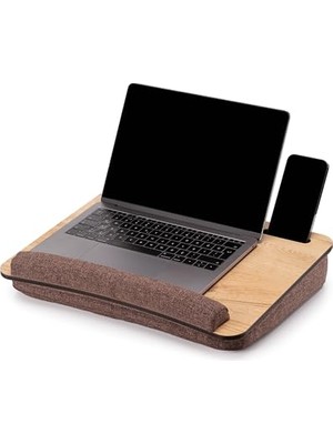 Die Grup Vigo WOOD-LS016 Minderli Laptop Sehpası (Meşe)