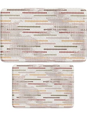 Die Grup Kaymaz Tabanlı Banyo Paspası, 2'li Takım, Mikrofiber